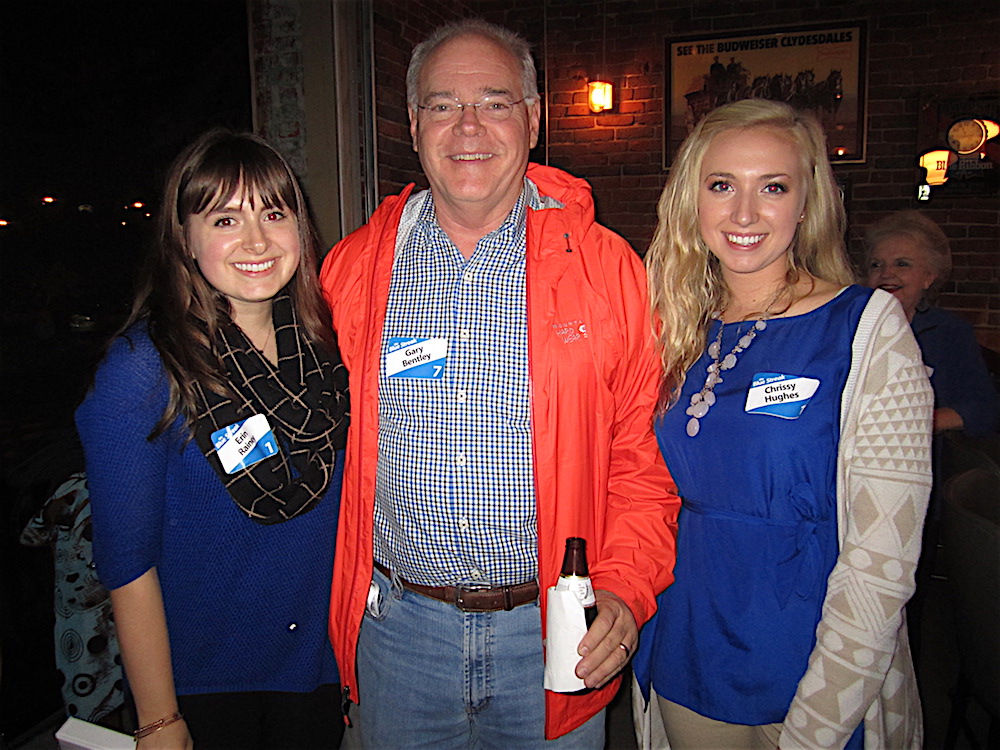 Gary Bentley with Erin Rainey, left, and Chrissy Hughes.