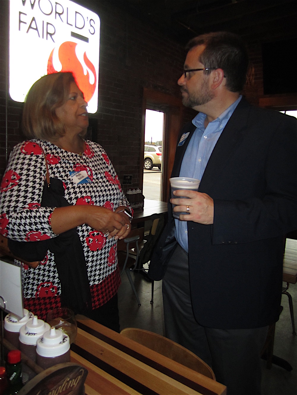 Moxley Carmichael's creative director, Charley Sexton, and Phyllis Nichols, CEO of the Knoxville Area Urban League.