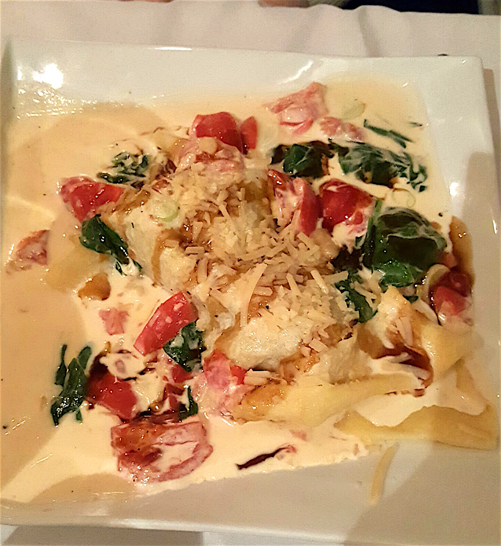 Julia and Gary Bentley go to the Chef's Table quite often and always order the "deconstructed lasagna," which consists of Filet of Beef Tenderloin, Spinach, Vermont White Cheddar Parmesan Cream Sauce, Tomatoes, Onions, Hand Rolled Pasta Sheets,