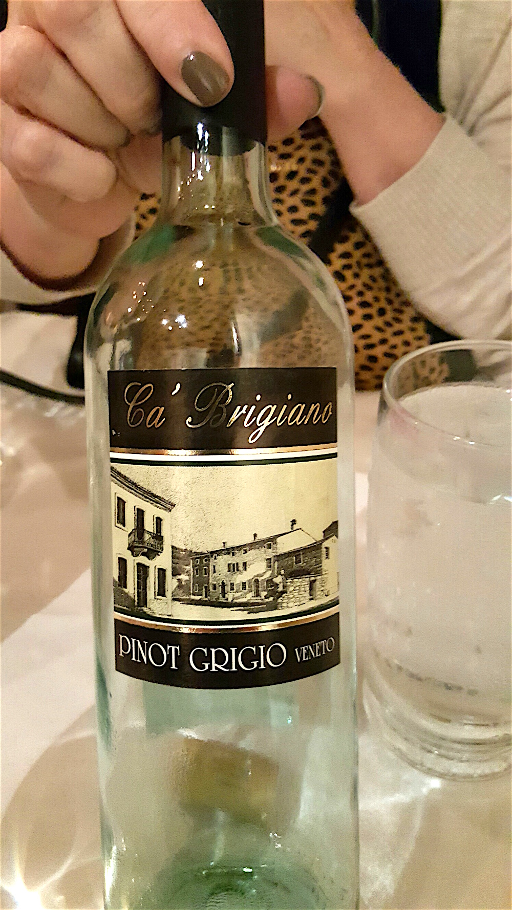 I loved the bottle of pinot grigio that Dawn and I split for dinner.