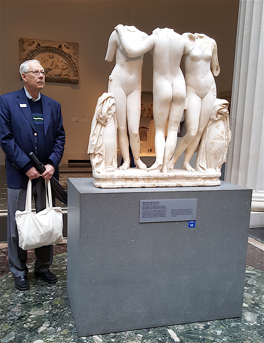 Alan, the art lover, taking it all in at the Metropolitan Museum of Art.