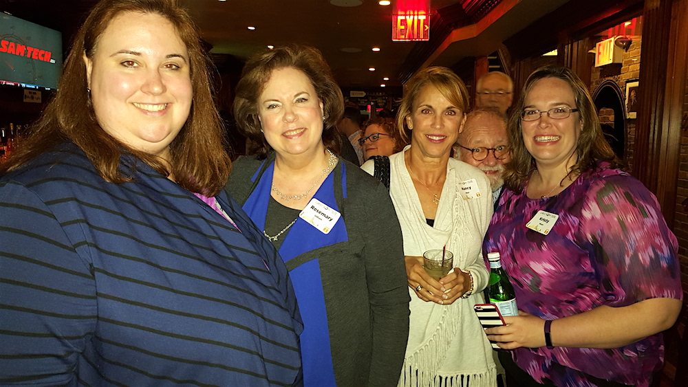 Haha! Doug McKamey photobombing my shot of two mother-daughter duos. From left, Caroline and Rosemary Gilliam with Nancy and Kristy Hays. And Doug, of course!