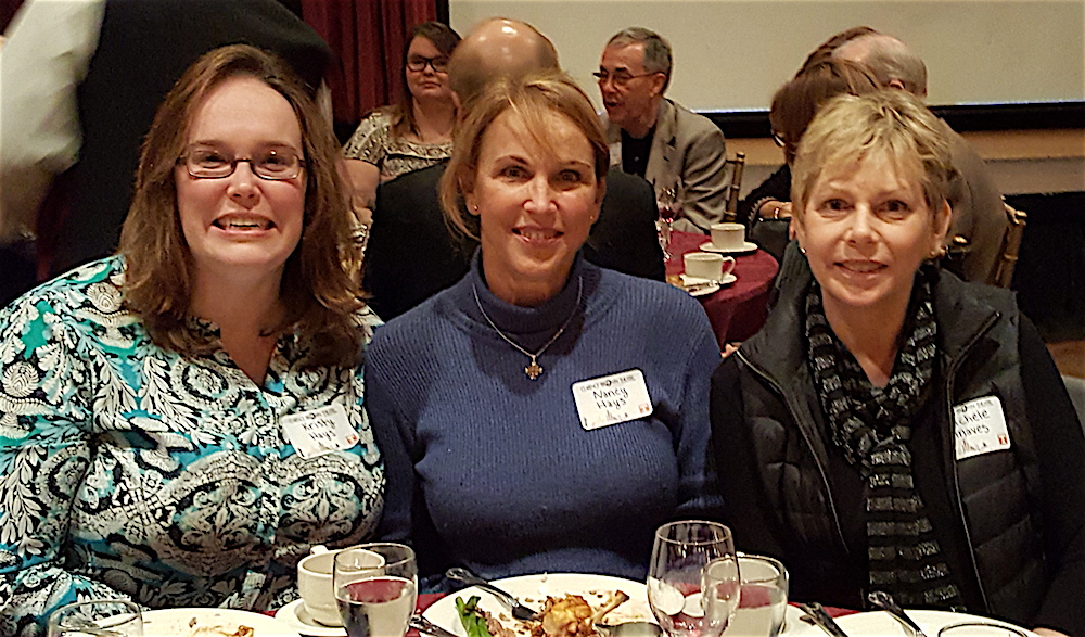 From left, Kristy and Nancy Hays, a daughter-mother duo, with Michele Maves.