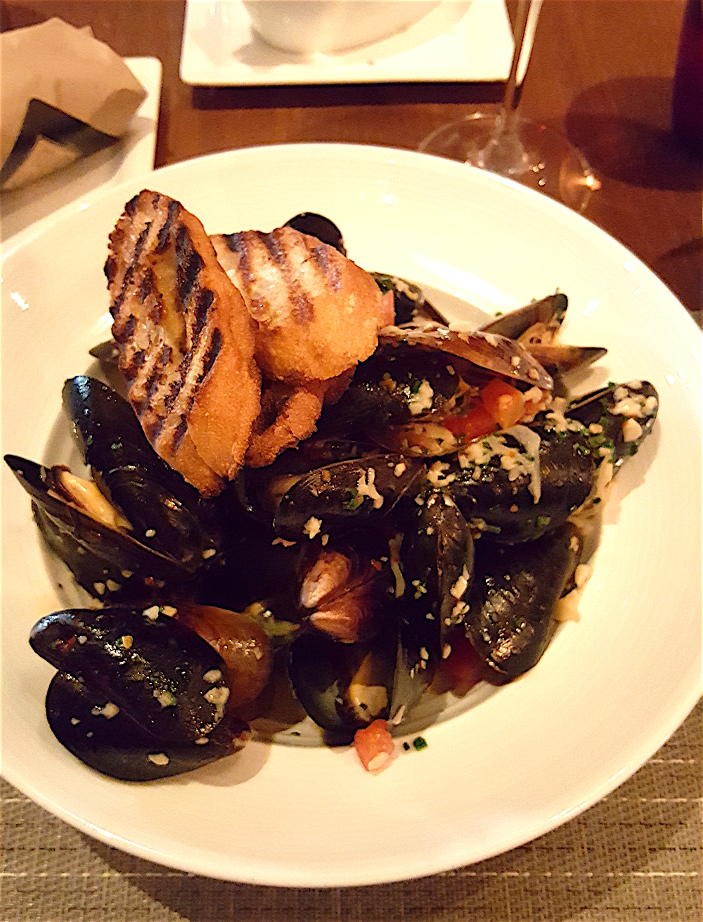 My go-to order often is mussels. These, from Prince Edward Island, were swimming in curry coconut, ginger, lemongrass, garlic and lime.