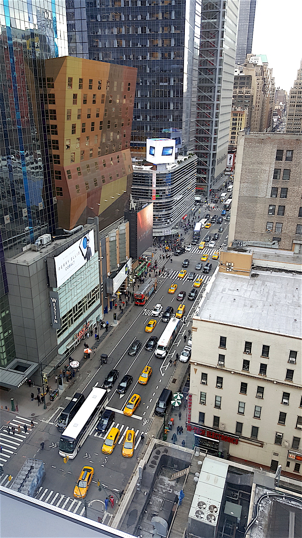 View from our window at the Intercontinental Times Square.