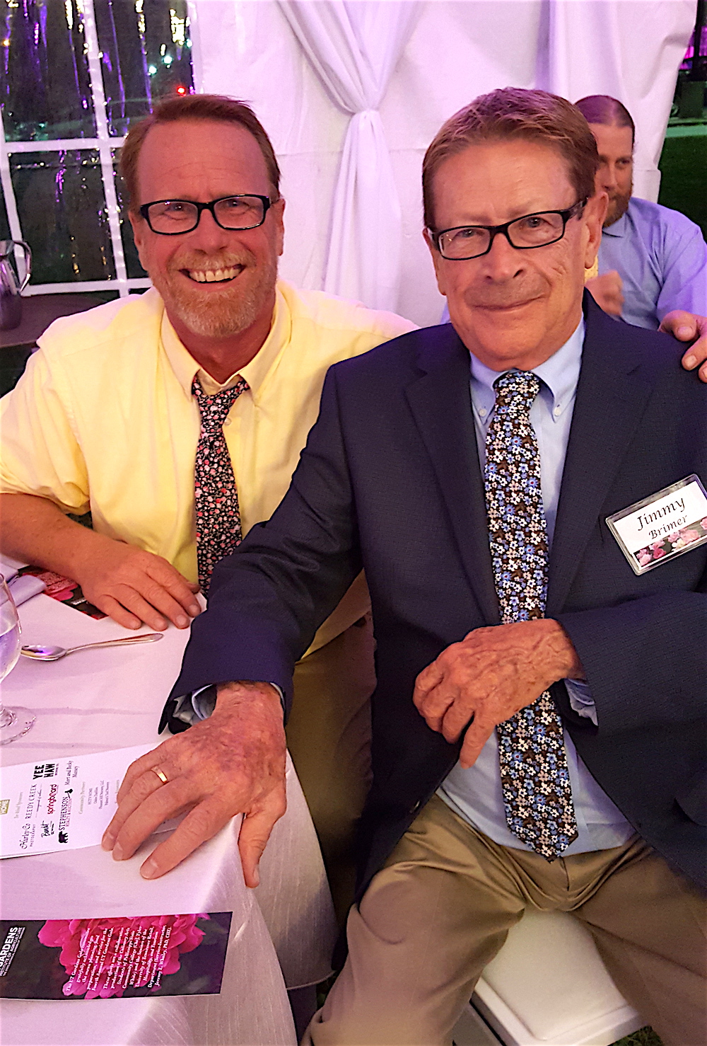 James Newburn, left, assistant director of the UT Gardens, with Jimmy Brimer.