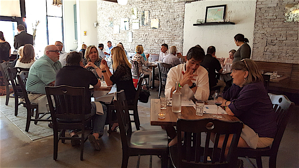 Here's a view of the dining room. It doesn't look at all like Latitude 35, does it?