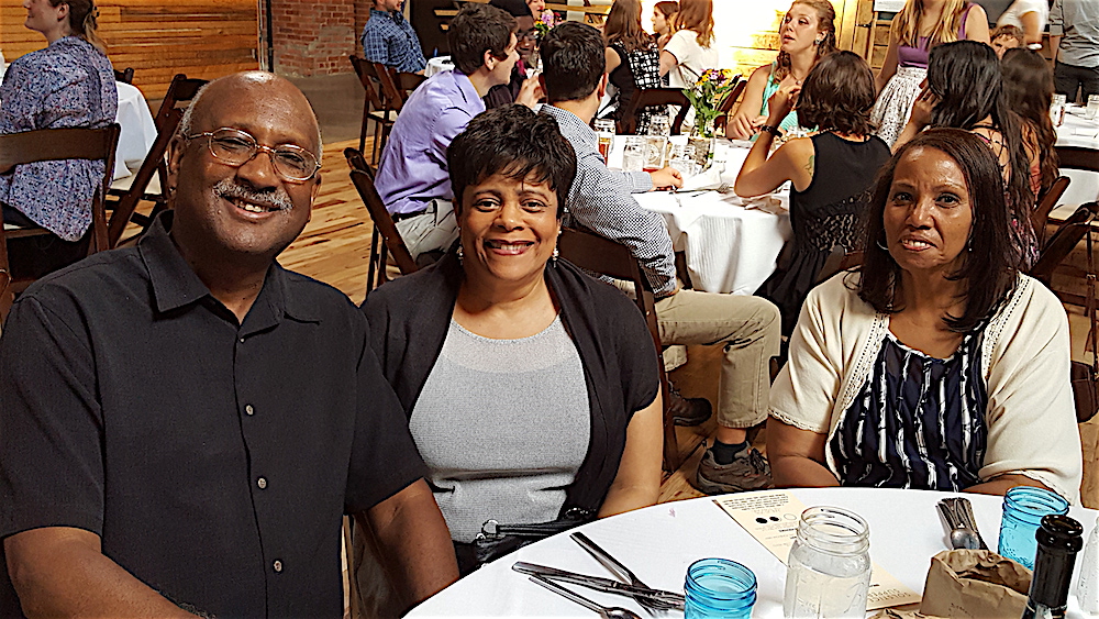 From left, Dan and Cathy Brown with Cecelia Waters.