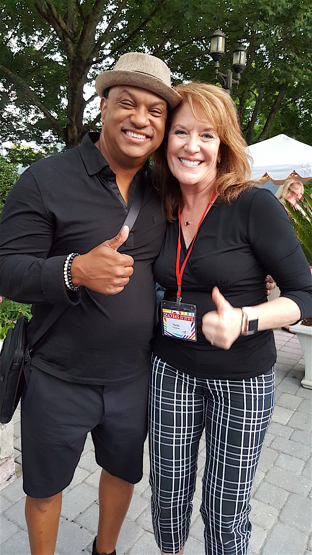 Hallerin Hill and Sheila Gordon. Hallerin sang a few songs later in the evening.