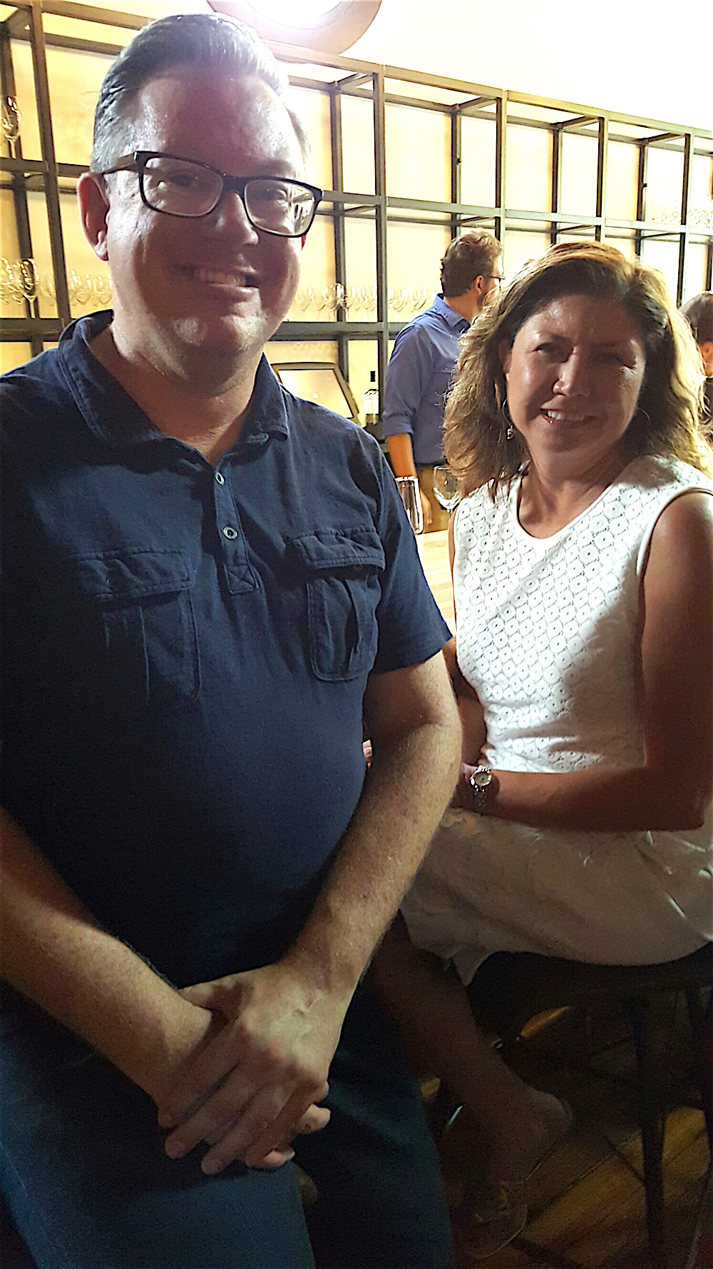 Kelly Absher and Jennifer holder had great seats at the bar.