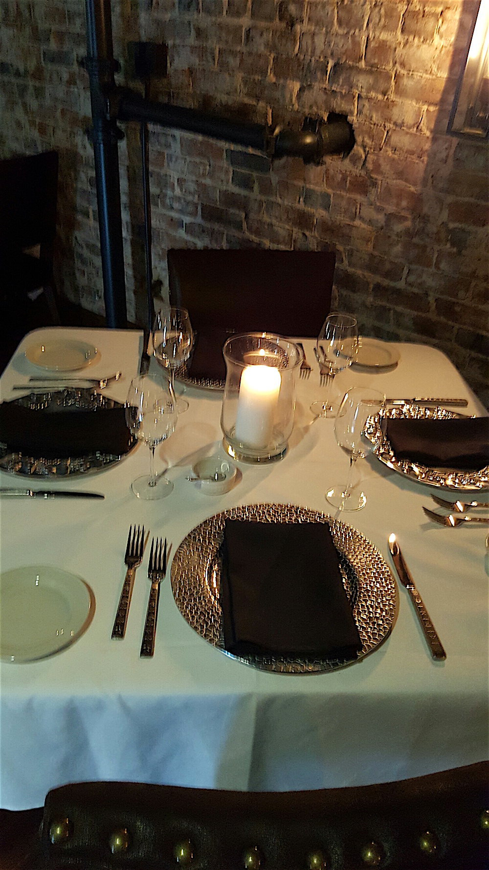 Here's what a set table will look like.