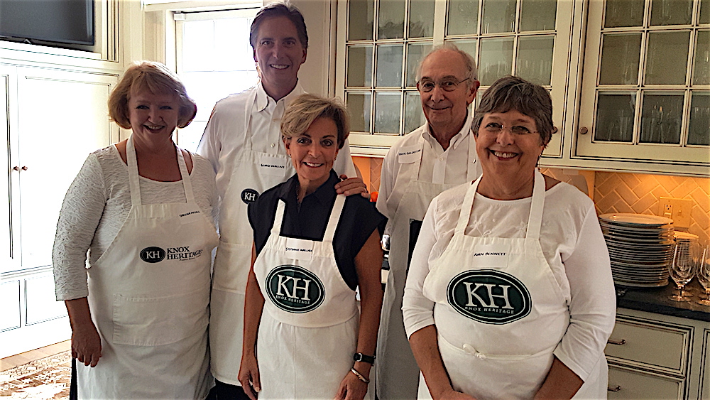 Five of the hosts. From left, Sheena McCall, George and Stephanie Wallace, Dick Goldstine and Ann Bennett.