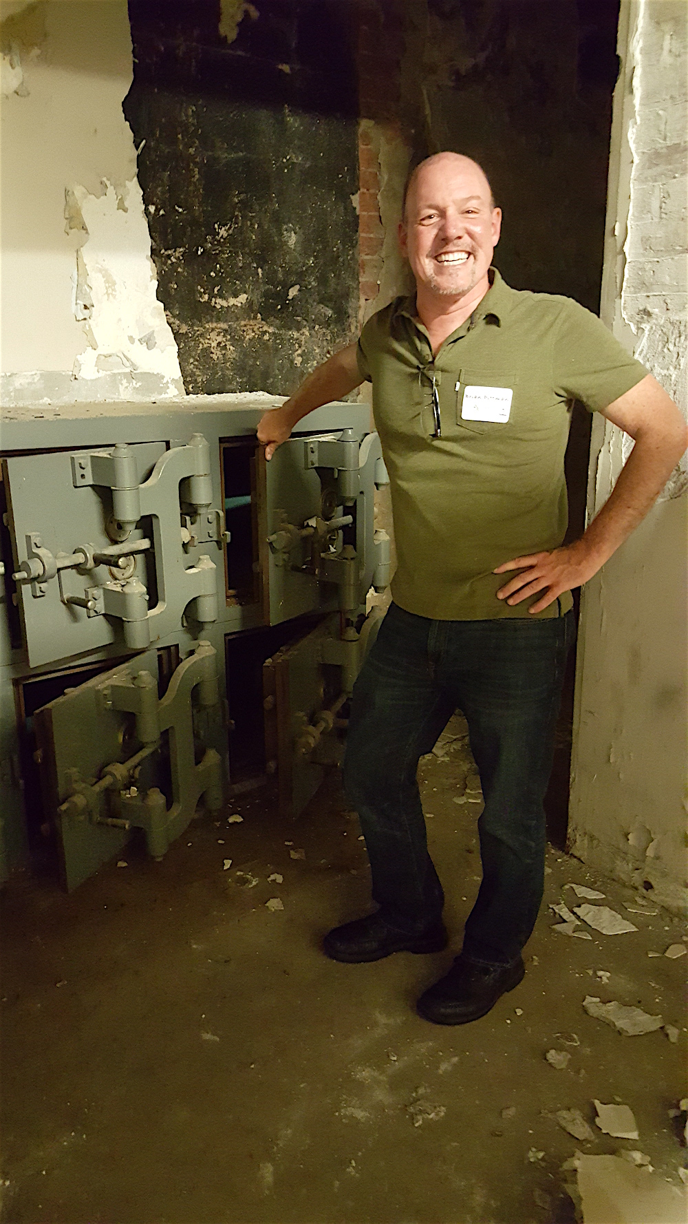 Brian Pittman, of Johnson Architecture, loved exploring the vault.