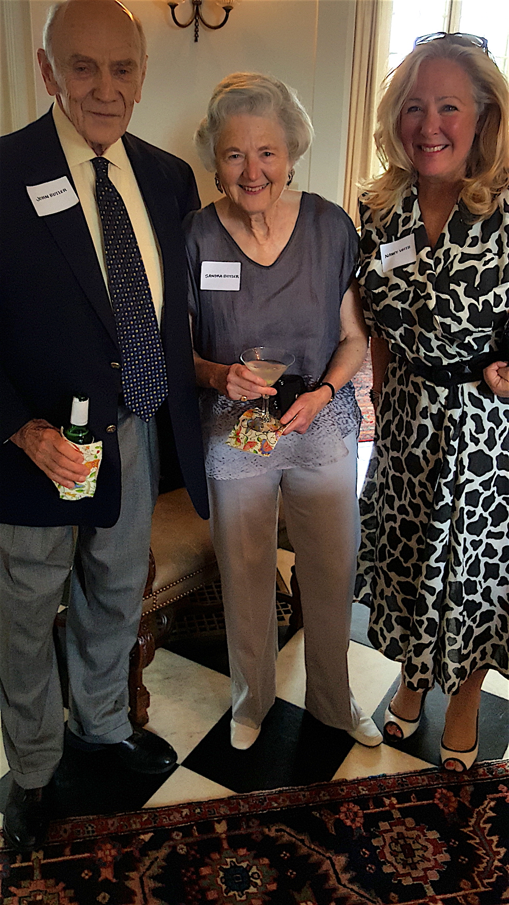 John and Sandra Butler with Nancy Voith, at right.