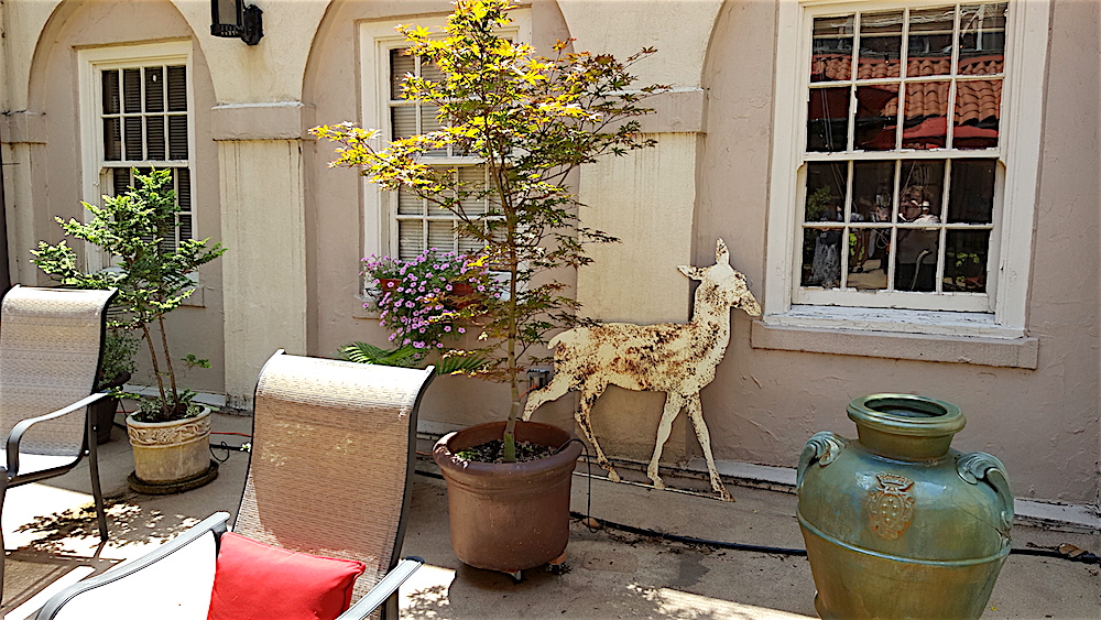 I was with Crown Court resident Georgiana Vines when she bought this charming deer.