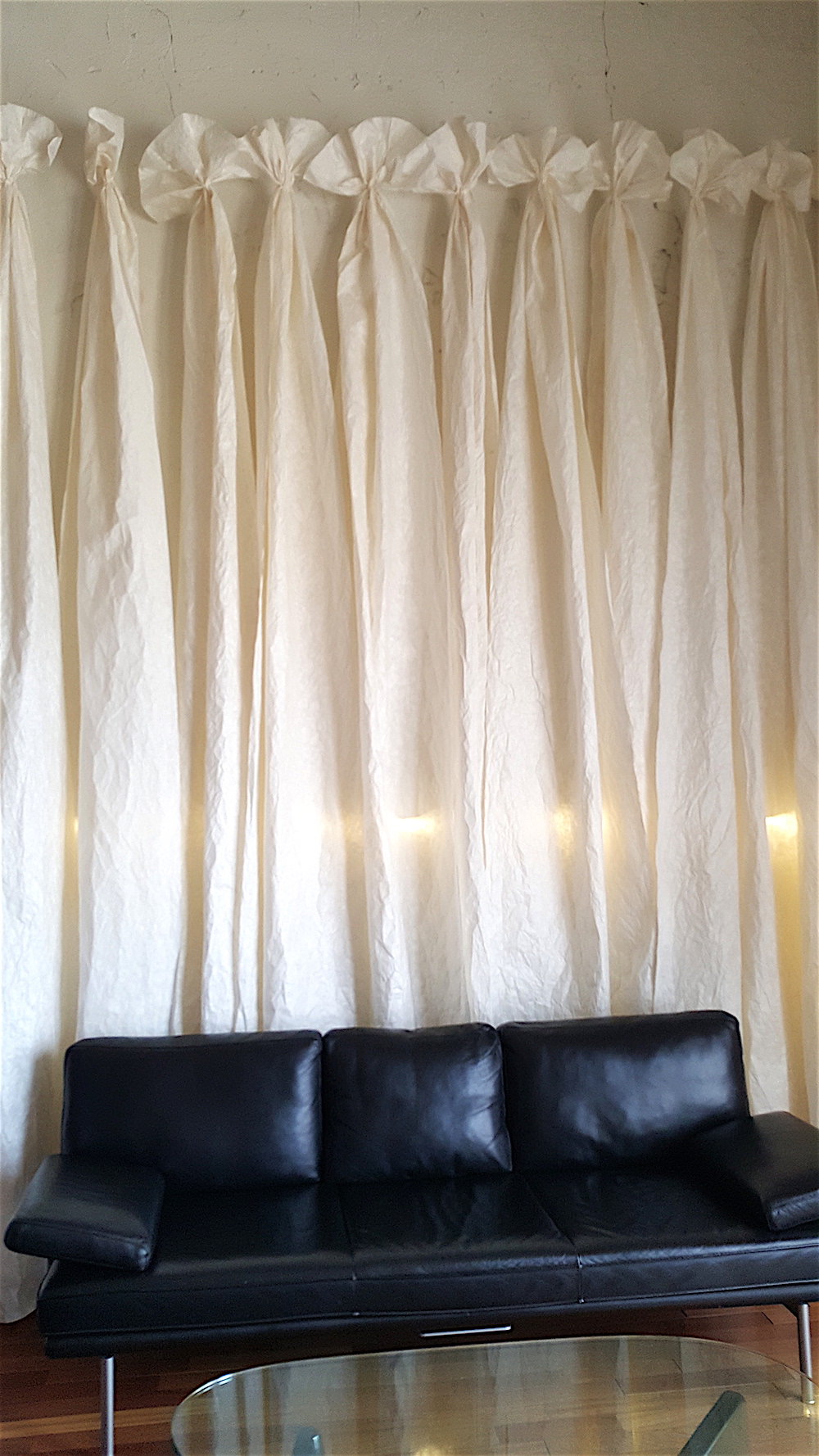 One of the walls in the living room.
