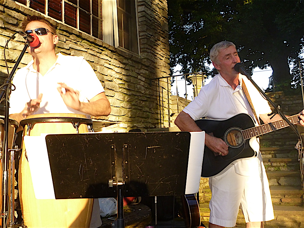 Music was by Chuck French, right, and his son, C.J. French. They call themselves "The French Connection." Ha.
