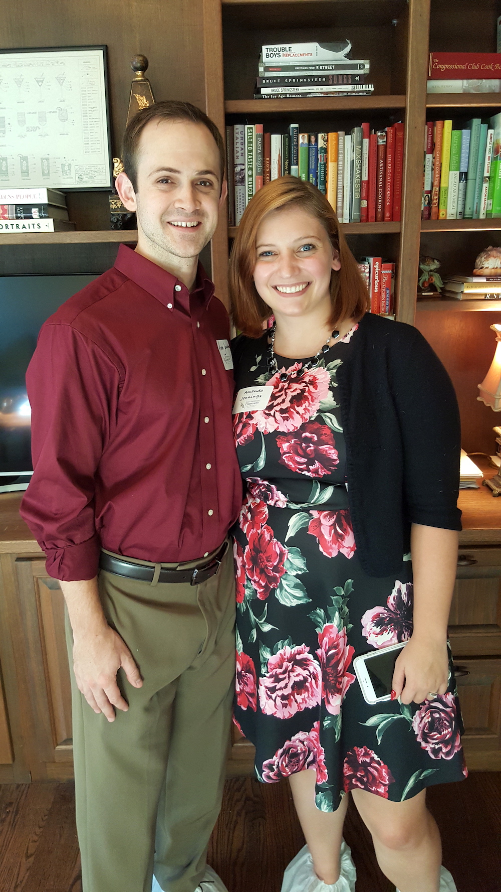 Here are Mark and Amanda Jennings in the library. Amanda, with Moxley Carmichael, helped promote the Urban Home Tour as part of our pro-bono work for the Design Center.