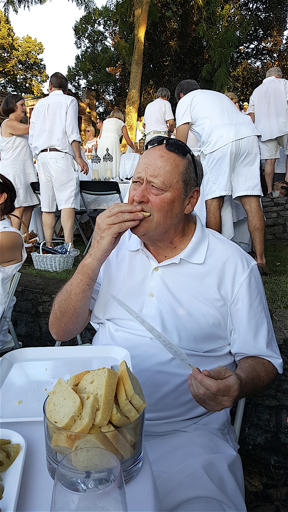 Richard enjoying the repast.