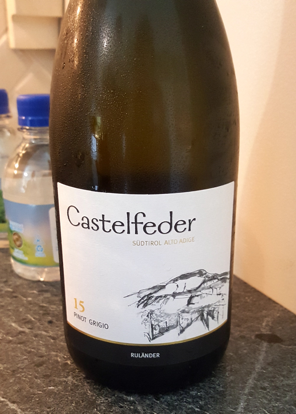 I couldn't handle more than one martini, so I joined those drinking this delicious pinot grigio that Connor Coffey selected.