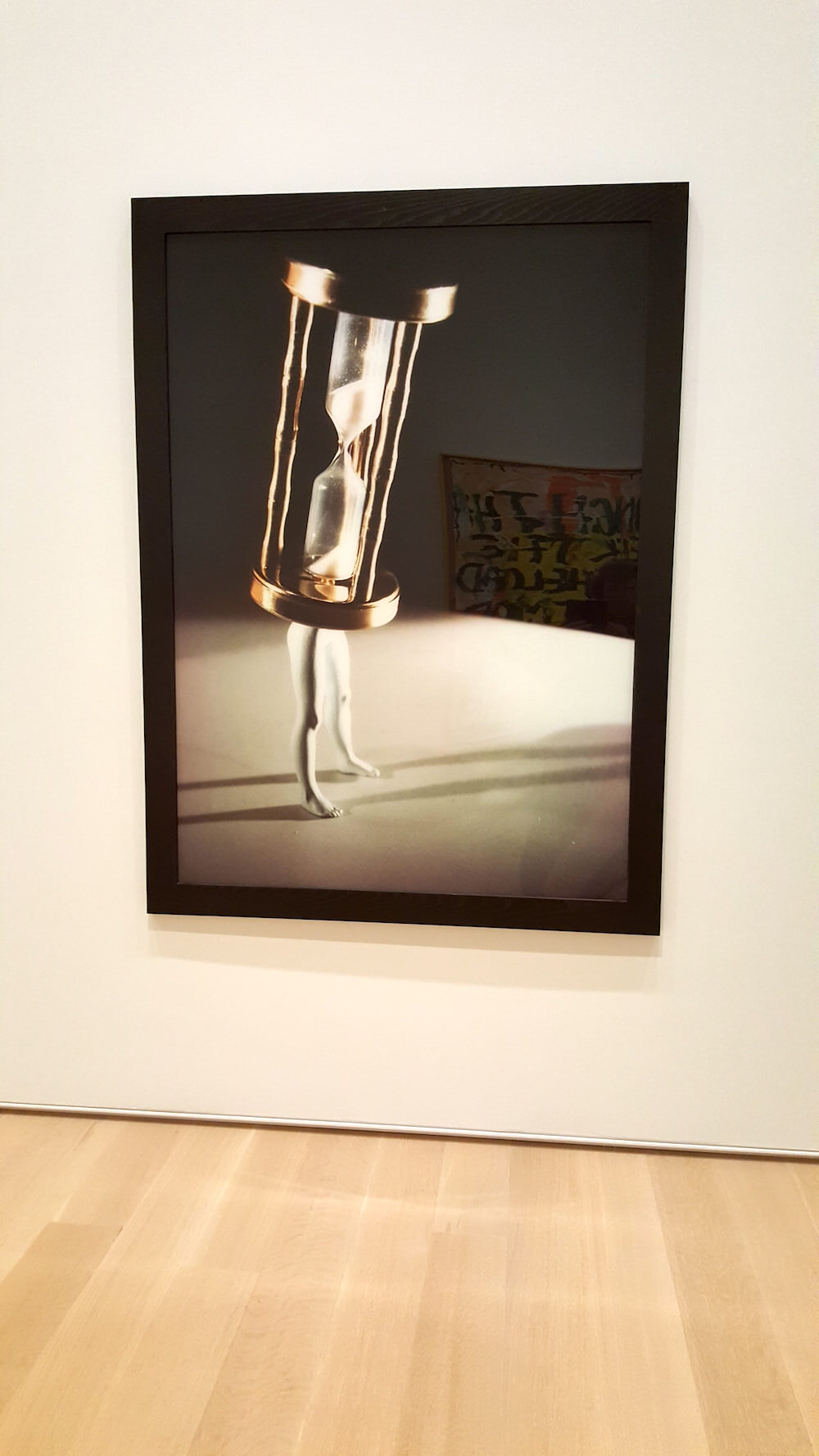 This one cracked me up a little bit. Walking Hourglass by Laurie Simmons was produced in 1989.