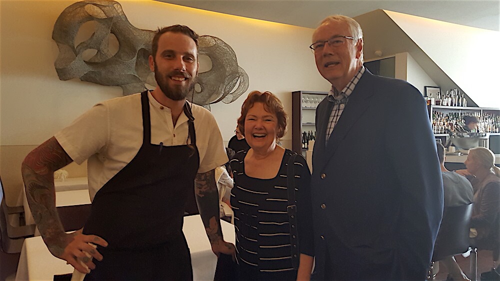From left, Blackbird's executive chef, Ryan Pfeiffer, Donna Wertz and Alan Carmichael.