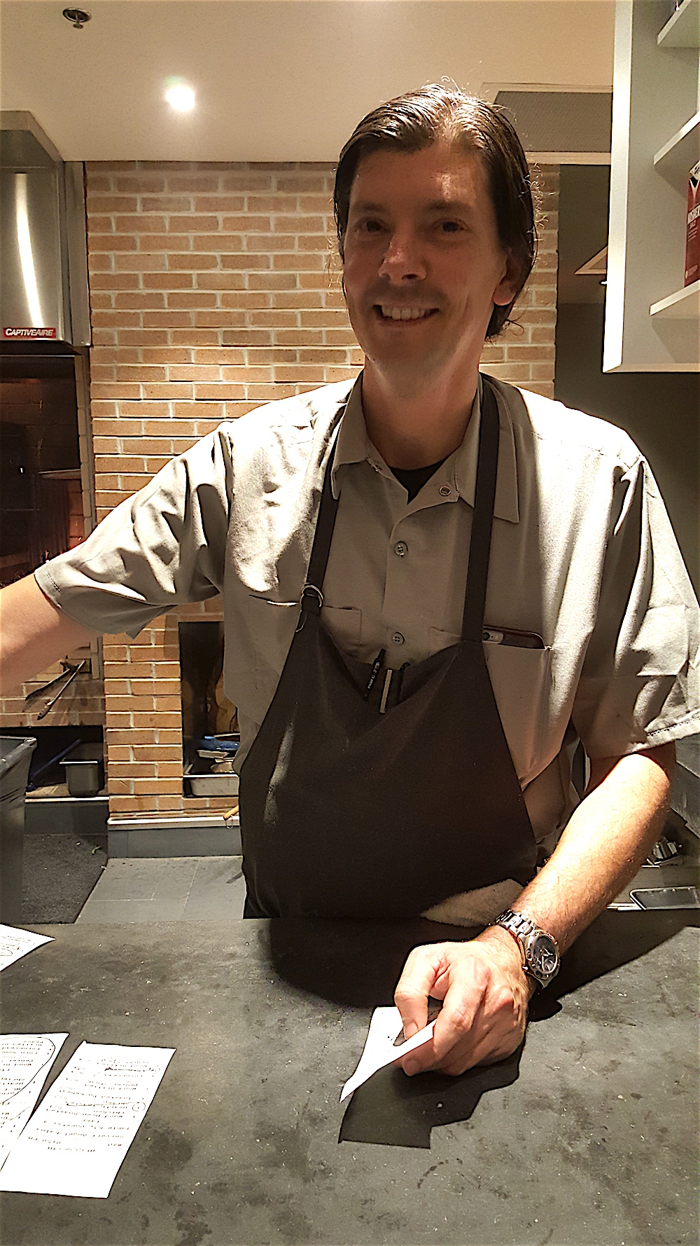 Chef was tired but happy at evening's end.