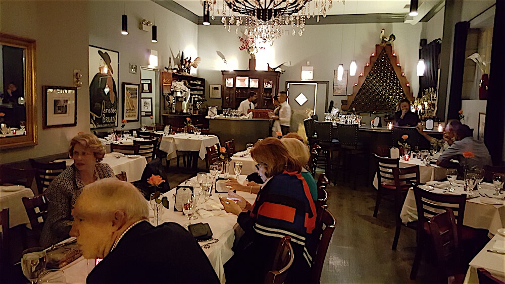 Here's the interior. We had booked a party of six and a party of three and they agreed to seat us together at one big table.