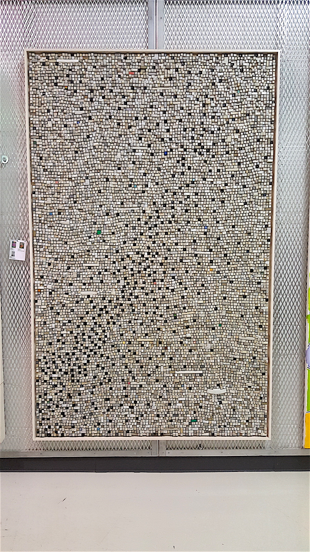 This piece by Sarah Frost caught my eye. I thought it was a mosaic made of little tiles.