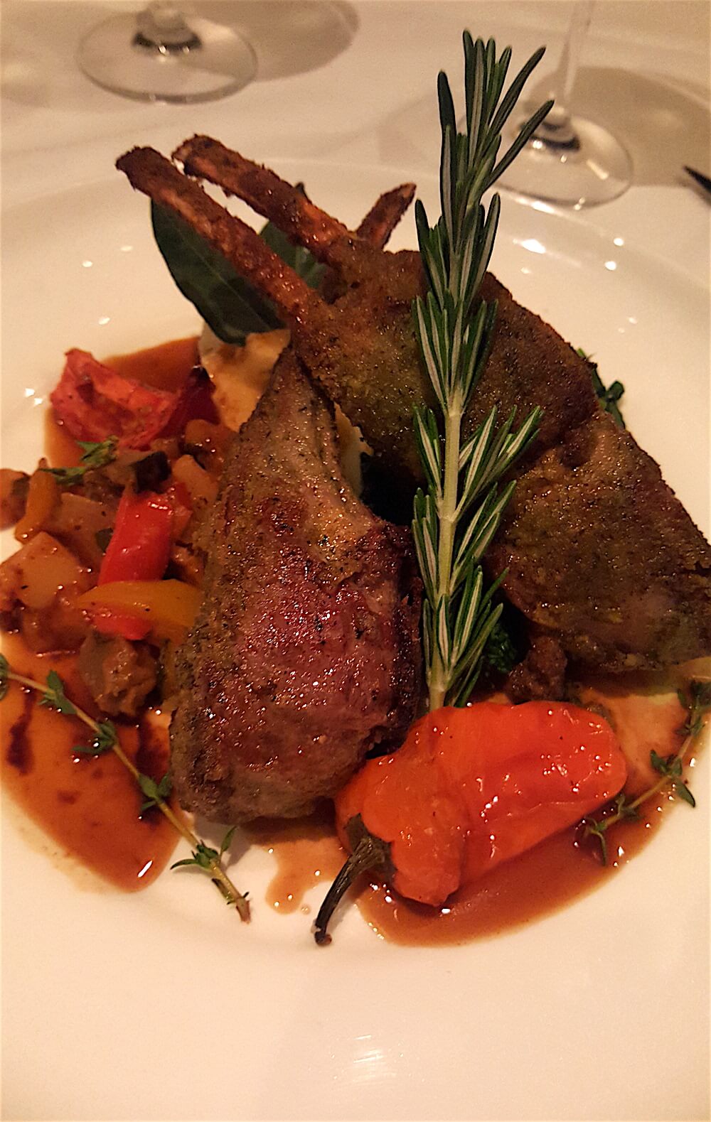 Here's Pandy's grilled lamb chops with fresh herbs.