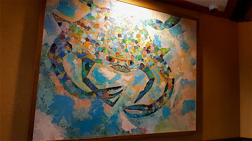 Crab art at the Scupper.
