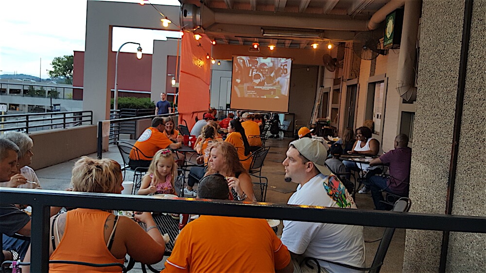We passed a lot of relieved football fans on the patio behind Clancy's.