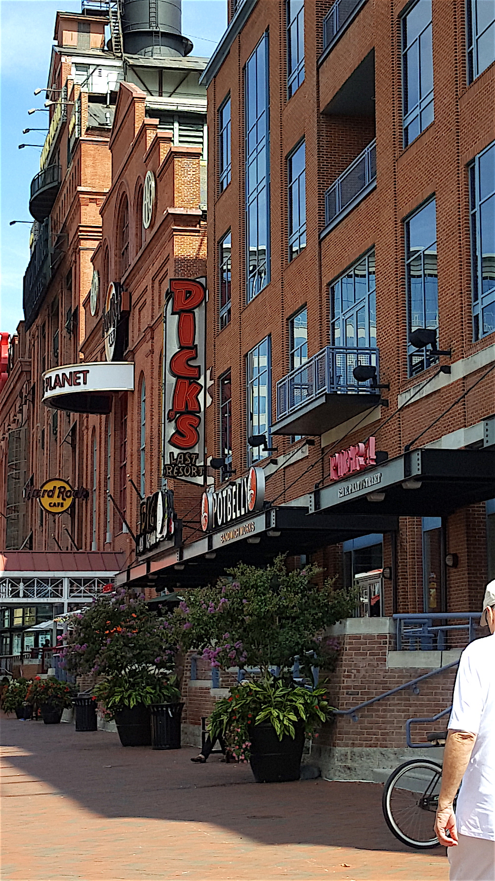 More walking along Harborplace, one of the original "festive retail" centers built in 1980. More on that later.