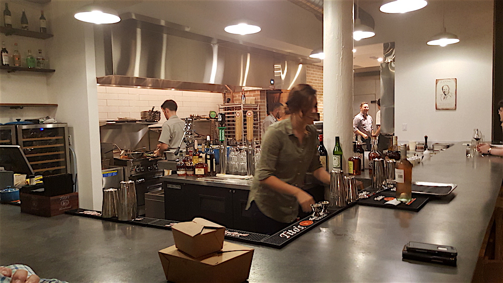 The kitchen had settled down.