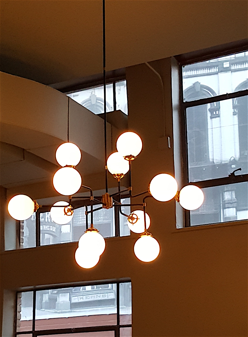 Very cool light fixtures. (Disclosure: Johnson Architecture, which worked on the restaurant, is a great Moxley Carmichael client.)