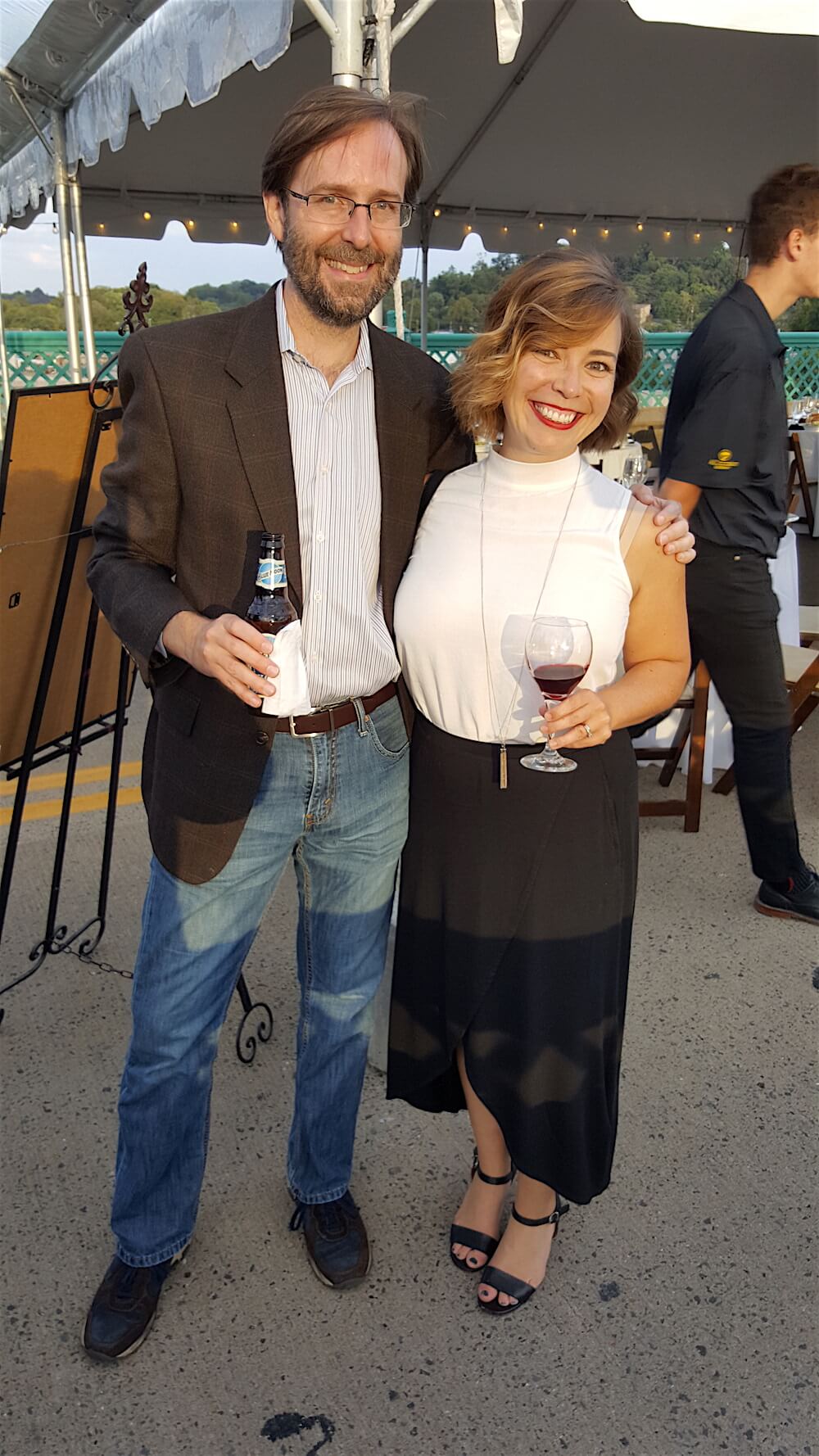 Jesse Fox Mayshark and his wife, Casey Fox.
