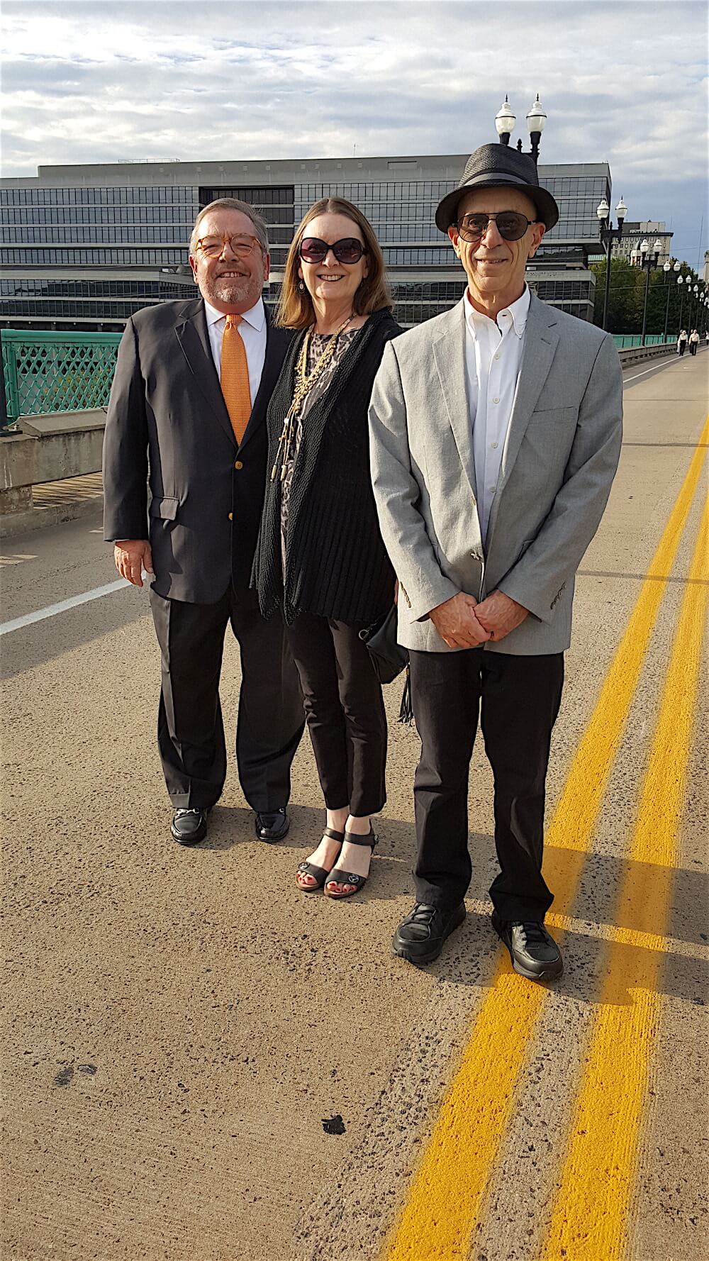 MIchael Foltz, left, with Gay and Bill Lyons.