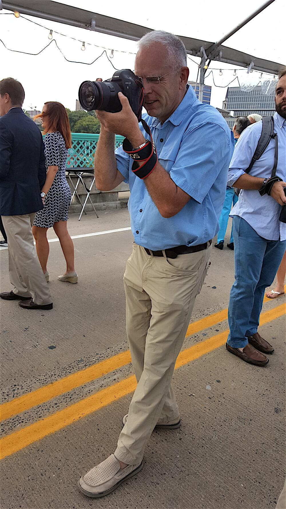 Nathan Sparks of CityView magazine hard at work.