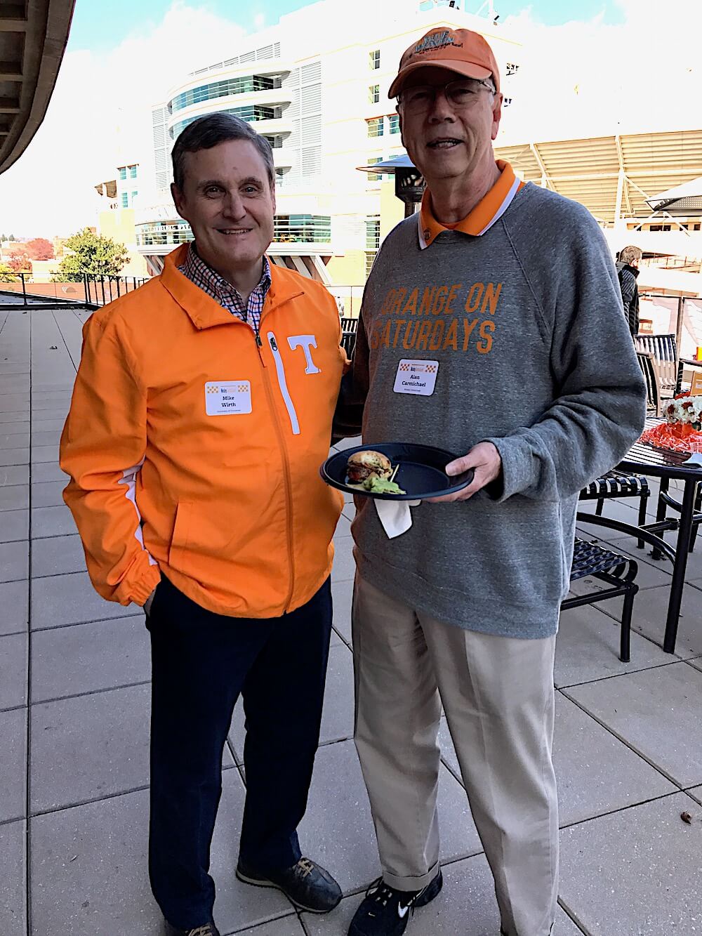 Dean Michael Wirth, left, with Alan Carmichael.