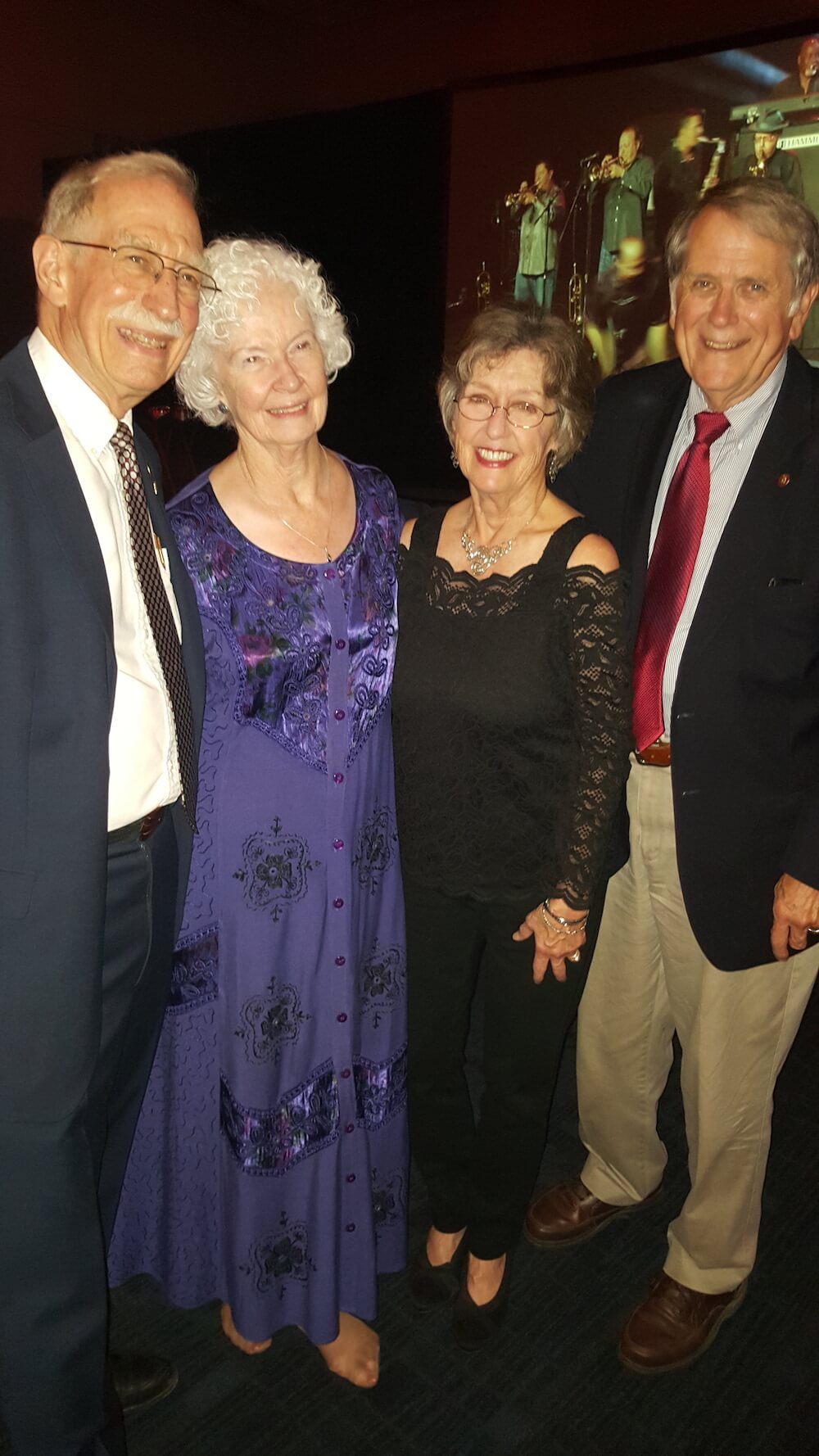 Award winners Gordon and Judy Gibson, left, with Marsha and Councilman Duane Grieve at the end of the evening.