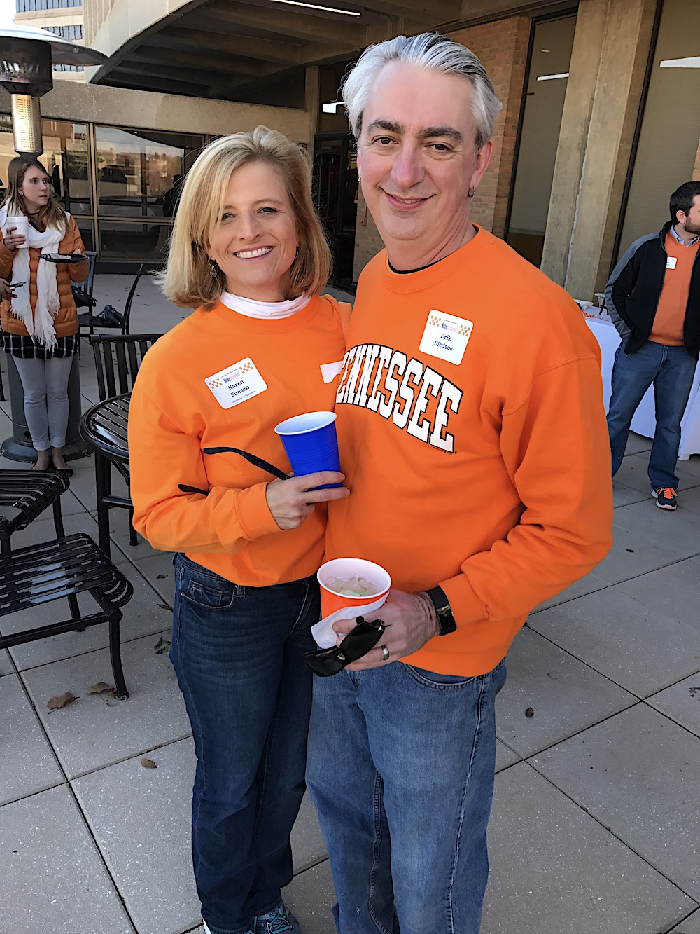 Karen Simsen and Erik Bledsoe.