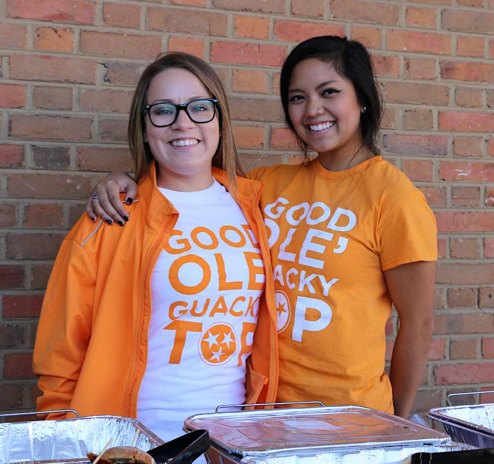 Thanks to Lauren Iannaco, left, and Dawn Barawid for keeping the victuals coming! (Photo by Pam Rhoades)
