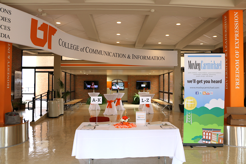The calm before the storm inside the lobby.