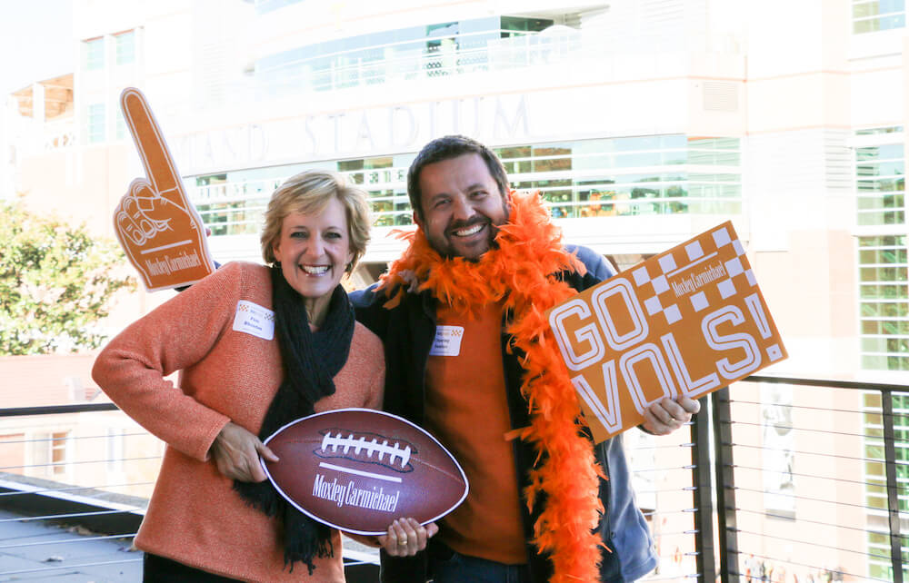 We made Pam Rhoades come out from behind the camera to pose for a photo with Charley Sexton. Amanda Jennings snapped it.