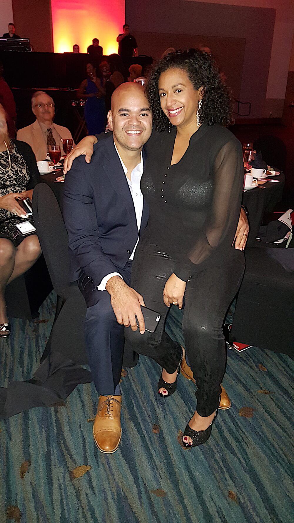 Even those not on the dance floor were getting frisky! Here are Patrick and Tiffany Powell.