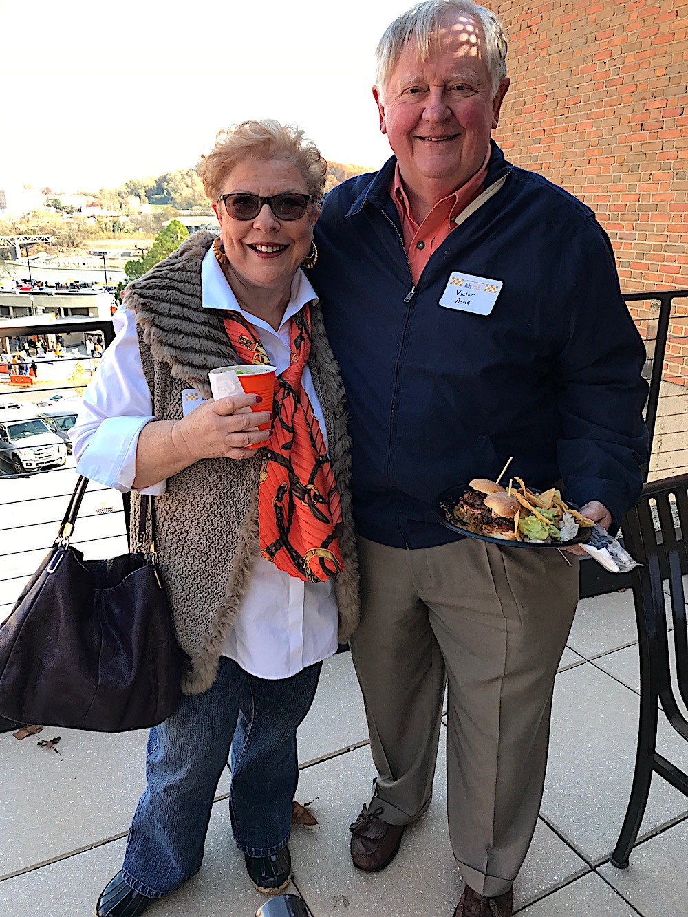 Here's Mickey with former Knoxville Mayor and Ambassador to Poland Victor Ashe. She was his director of special events when he was mayor.