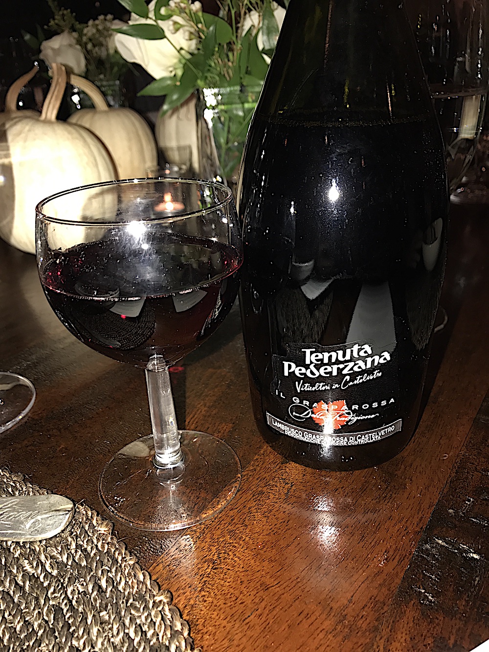 Pairing for dessert (as if we needed it!): Tenuta Pederzana Lambrusco from Emilia Romagna, Italy. Perfect.