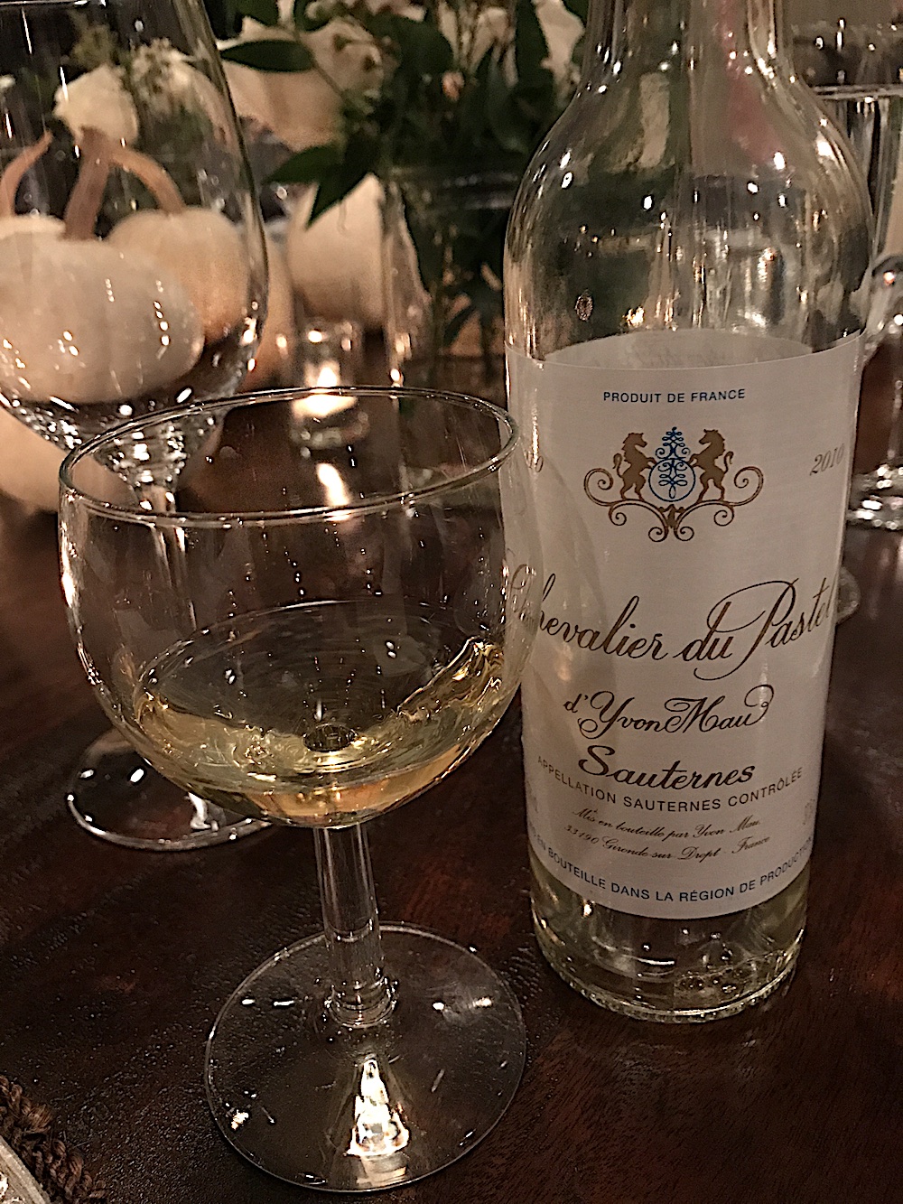 And it was paired with a Sauternes, which chef Gallaher described as a "classic" match. Sauternes is a very sweet wine often served with desserts. But, in this case, its sweetness cut through the richness of the foie gras.