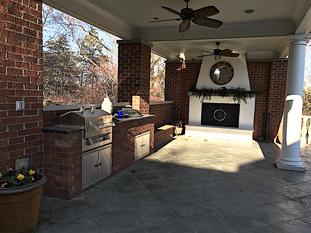 Outdoor summer kitchen.