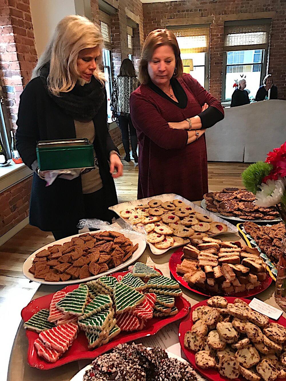 Michelle Hardin, left, and Susan Brown seem a little dubious.